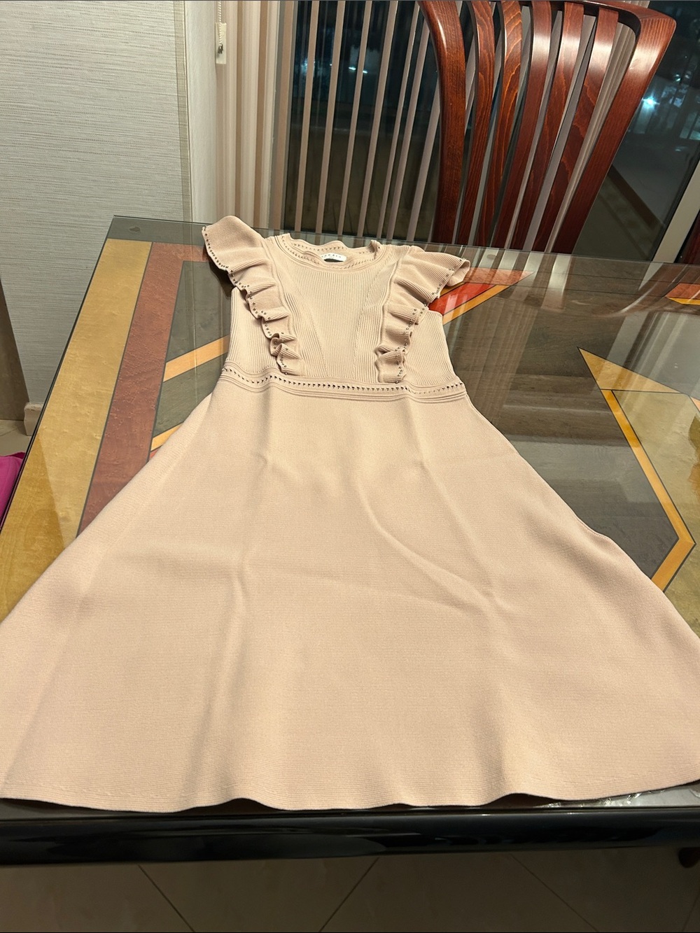 Sandro dusty pink dress 36